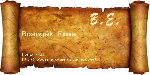 Bosnyák Emma névjegykártya