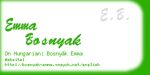 emma bosnyak business card